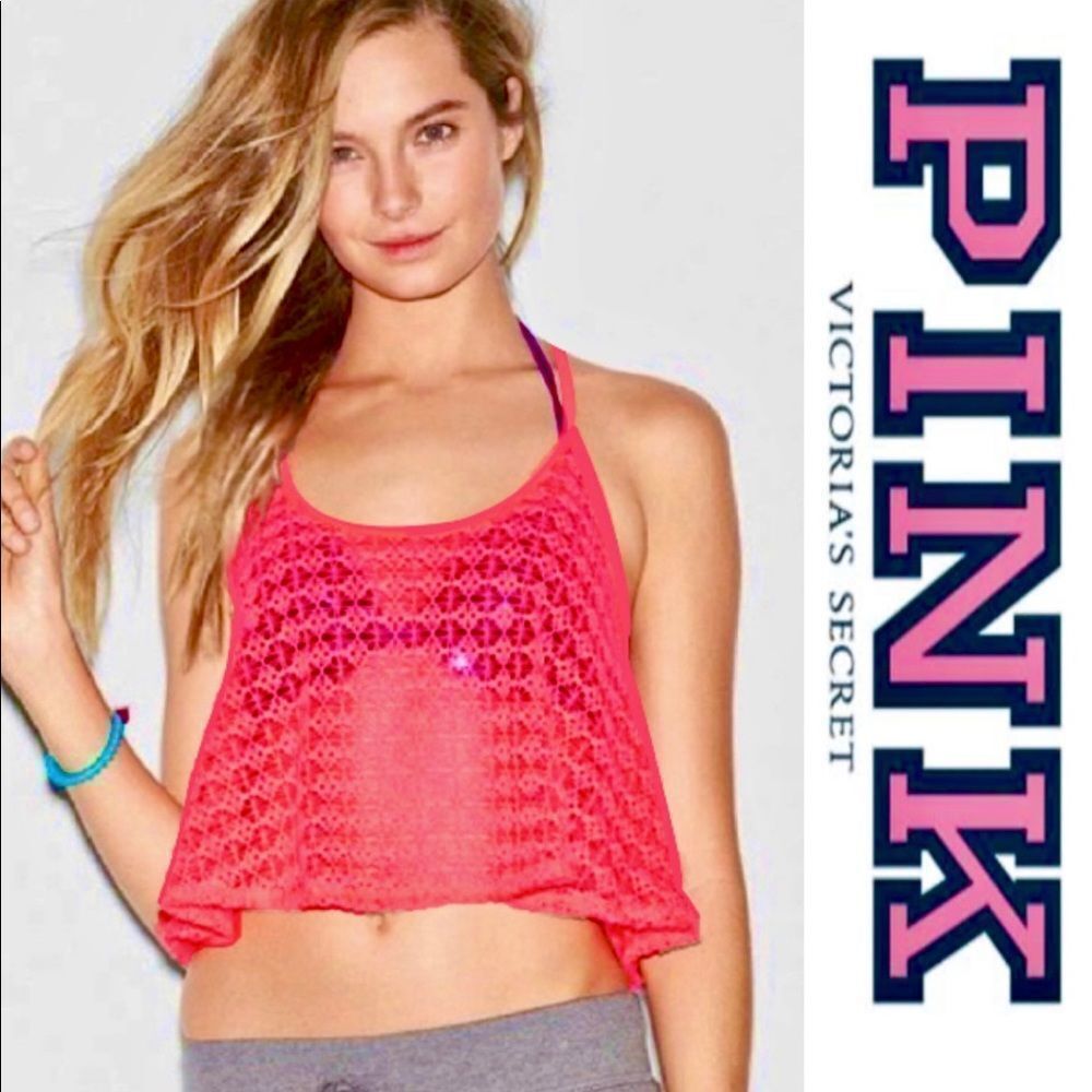 PINK Victoria’s Secret Swim Coverup Crop Tank